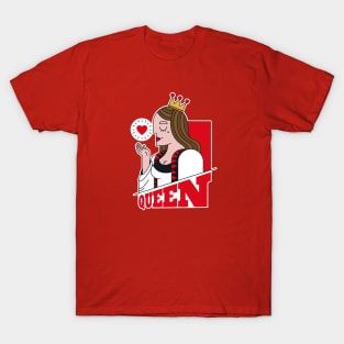 Queen of Hearts | Fun Valentine Queen T-Shirt